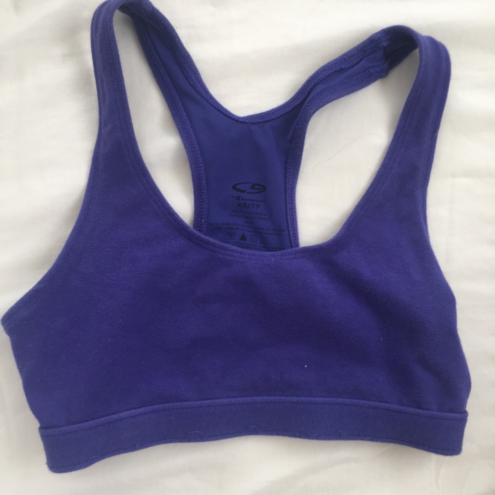 purple champion sports bra xs